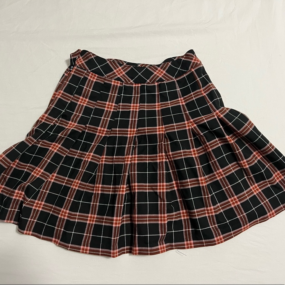 H and M plaid school girl skirt